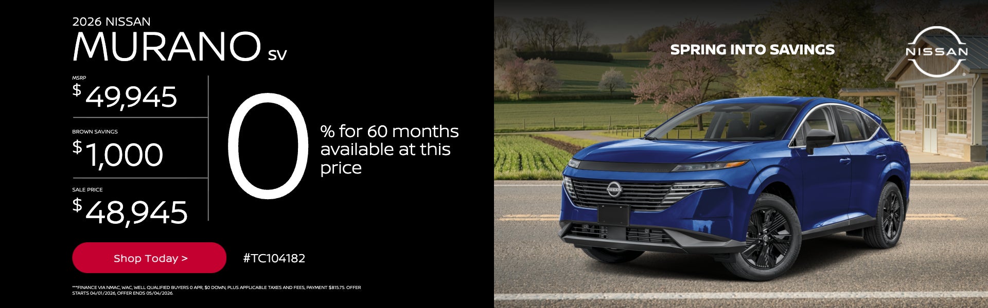 2026 NISSAN MURANO SV