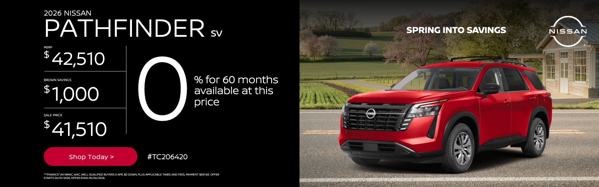 2026 NISSAN PATHFINDER SV